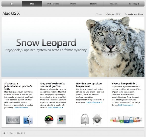 (03) Apple - Mac OS X Snow Leopard - Nejvyspělejší operační systém na světě