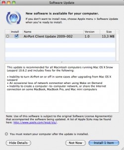 Software Update - airport 2009-002