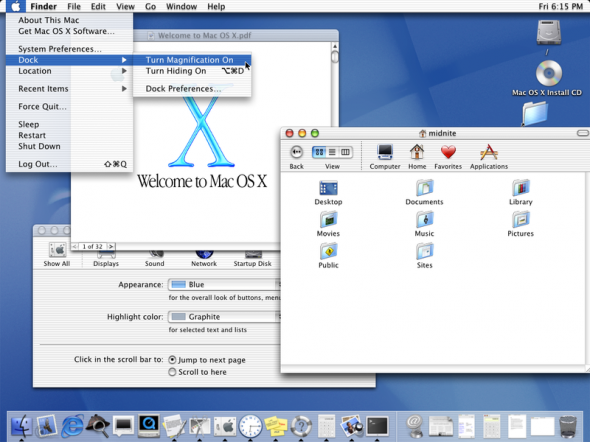 Glosa: Mac OS X oslavil 20 let. Prostředí Aqua působí oproti omalovánkám z macOS Big Sur stále moderně