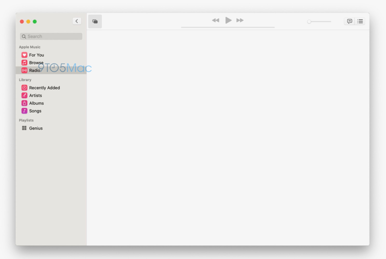 Aplikace Hudba v macOS 10.15