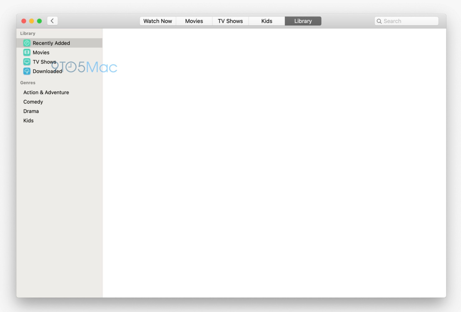 Aplikace TV macOS 10.15