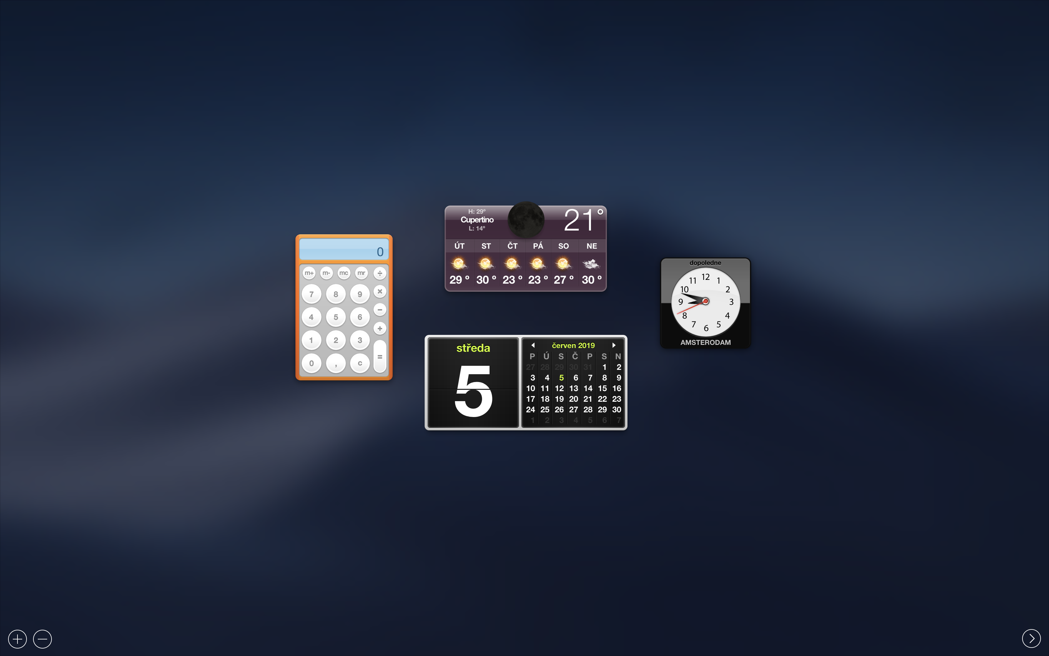 Dashboard v macOS 10.14 Mojave