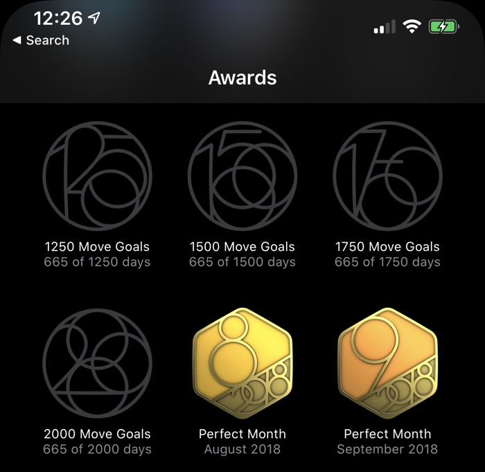 Nové pohybové cíle v iOS 13 a watchOS 6