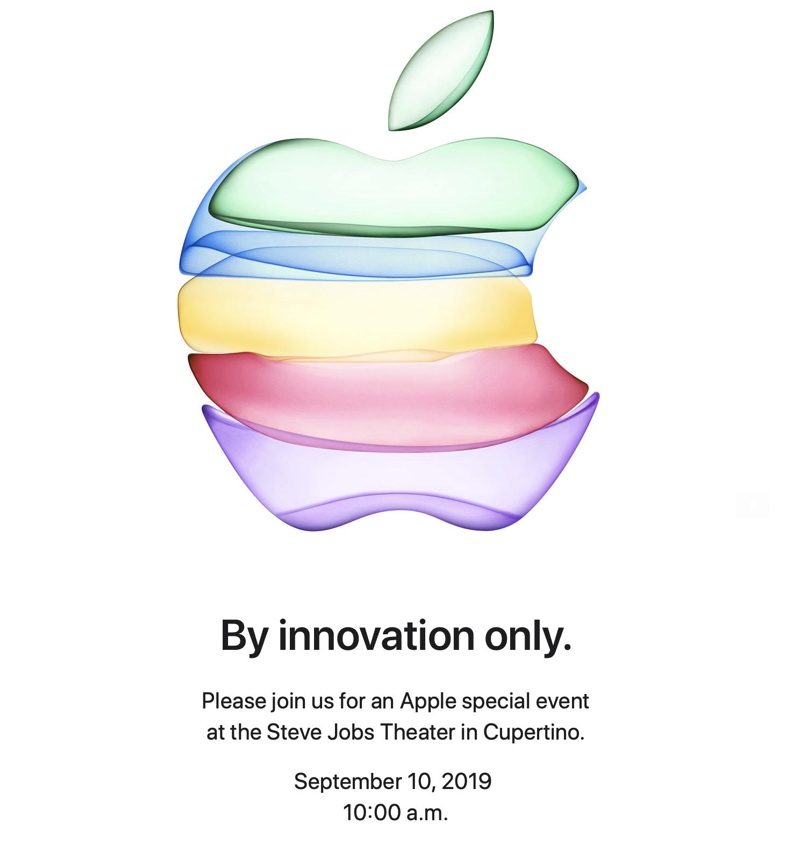 Pozvánka Apple Keynote iOS 13 10. září 2019