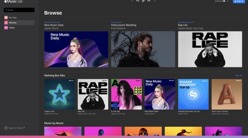 Byla spuštěna betaverze webového přehrávače Apple Music