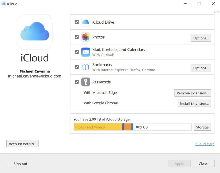Vyšla nová verze iCloud 12.5 pro Windows. Má integrovanou podporu Klíčenky na iCloudu