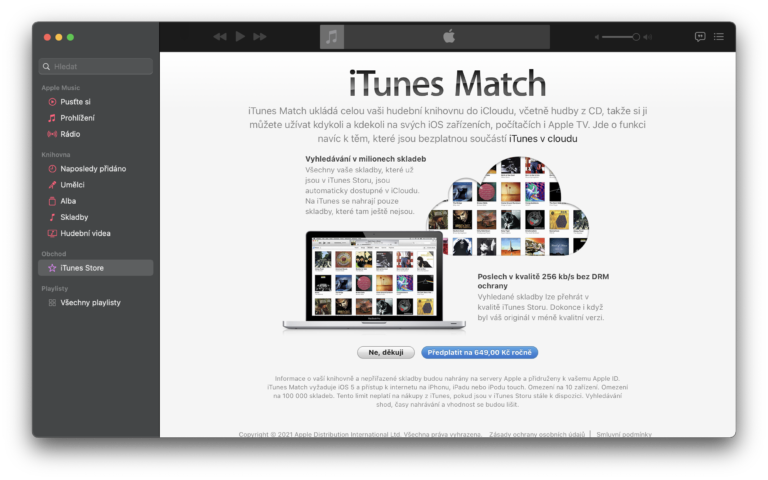 Služba iTunes Match má už týden problémy s funkčností. Apple zatím mlčí