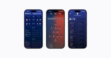 Aplikace Apple Sports na iPhonu