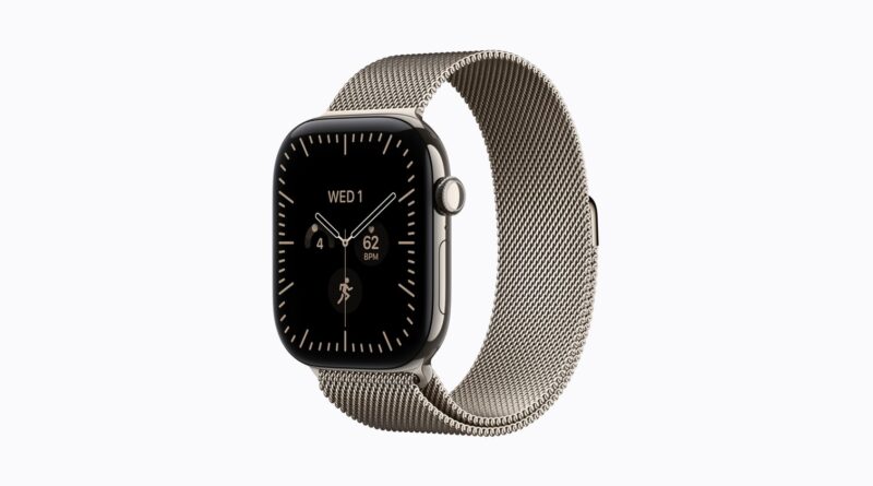 Apple Watch Series 12 v přírodním titanu