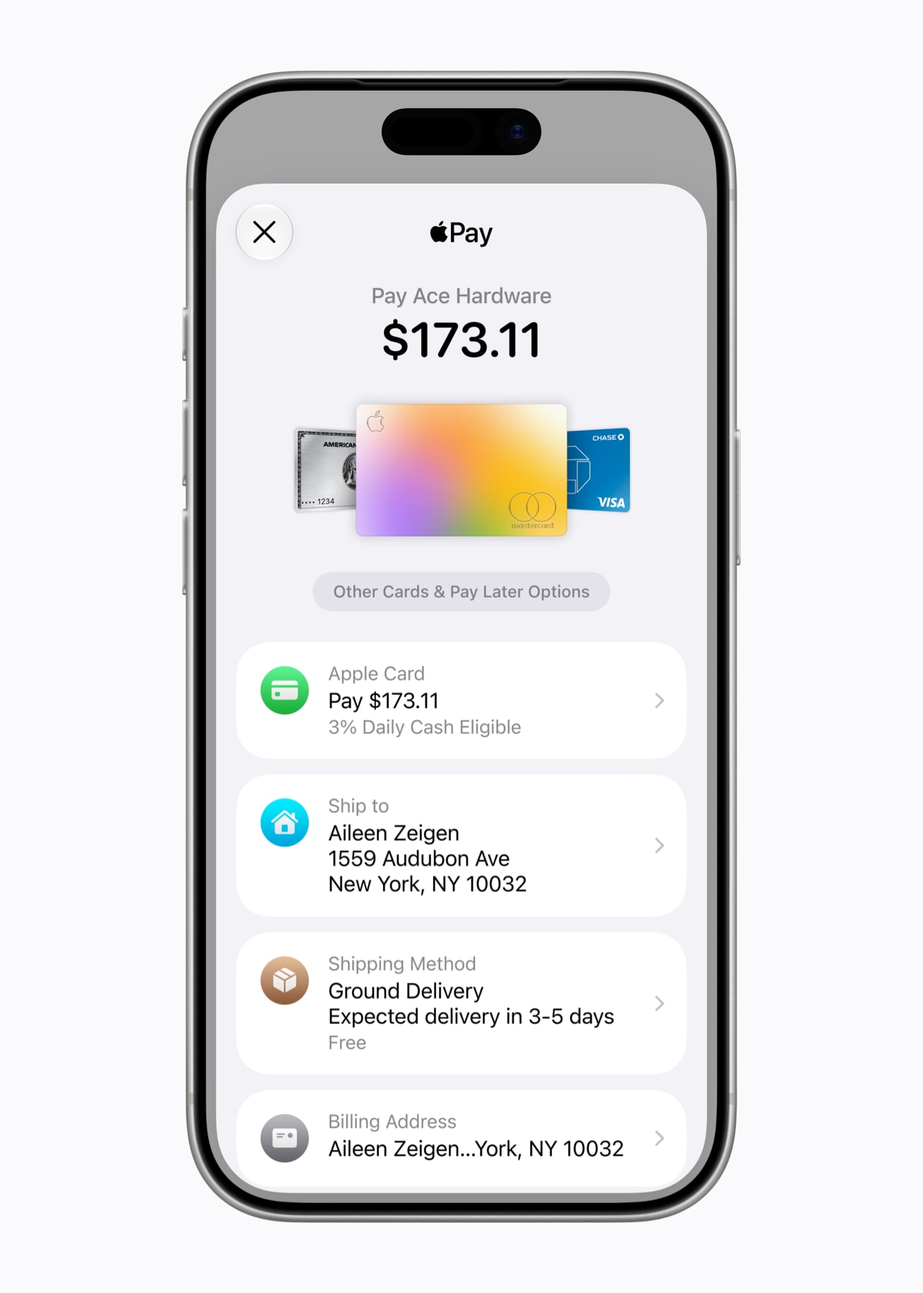 Aplikace Wallet na iPhonu s platební kartou Apple Pay
