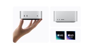 Nový Mac mini a Mac Studio vedle sebe