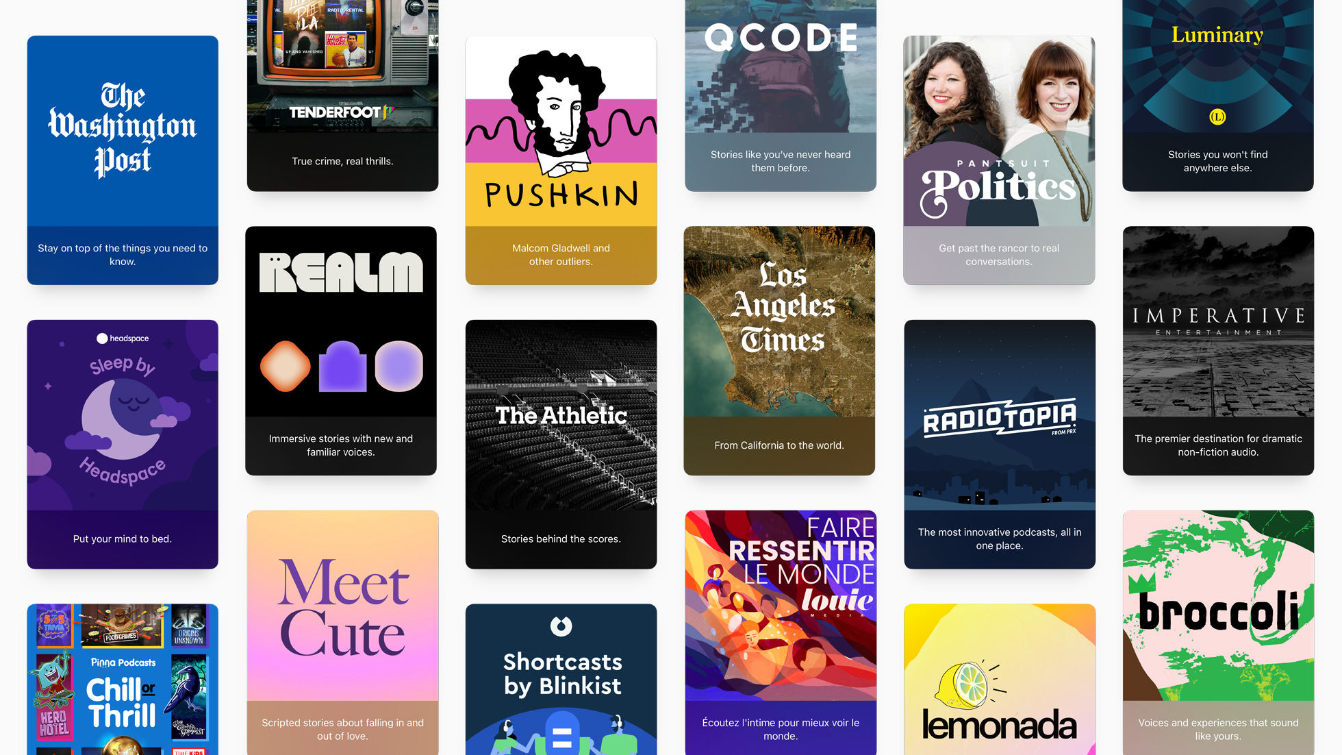 Kanály v aplikaci Apple Podcasty