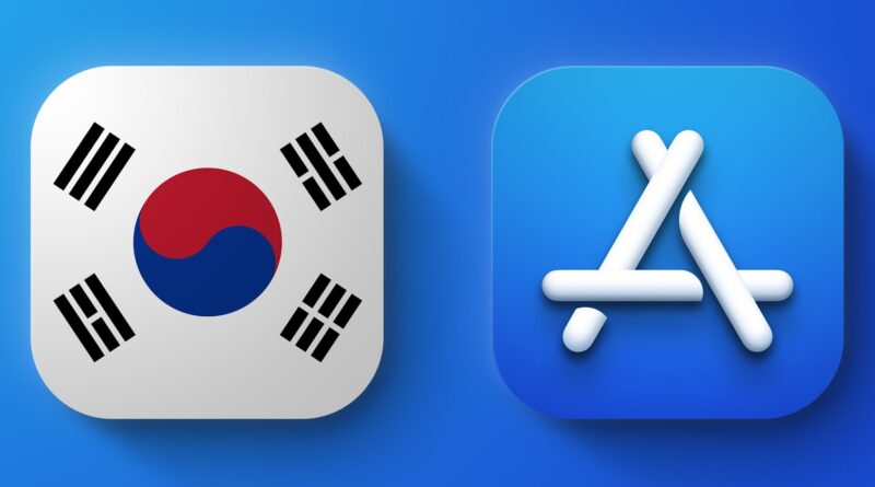 Ikona App Storu vedle jihokorejské vlajky