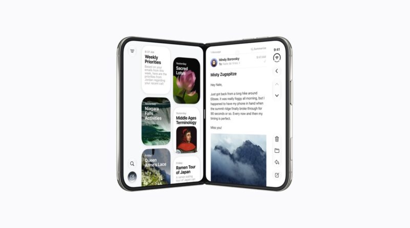 iPhone Duo s otevřenou Poštou a Siri vedle sebe