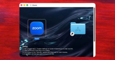 Okno falešného instalátoru Zoomu s návodem na obejití Gatekeeperu