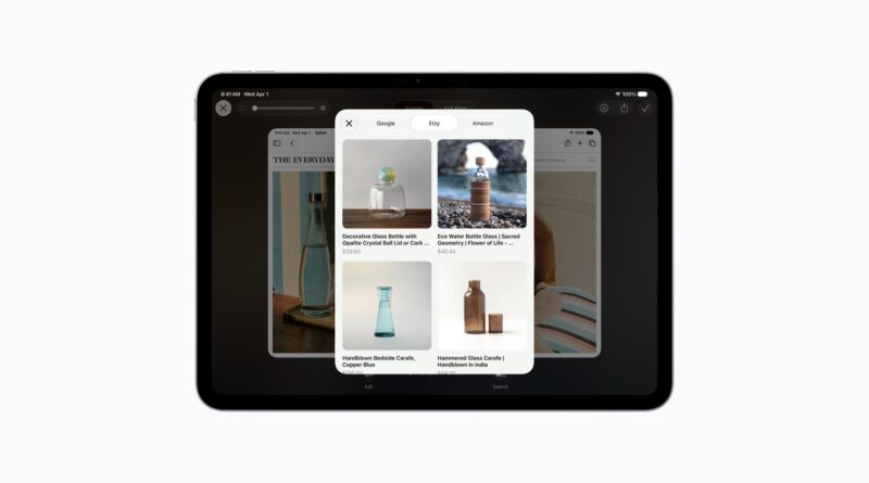 iPad s otevřenou Vizuální inteligencí v iPadOS 27