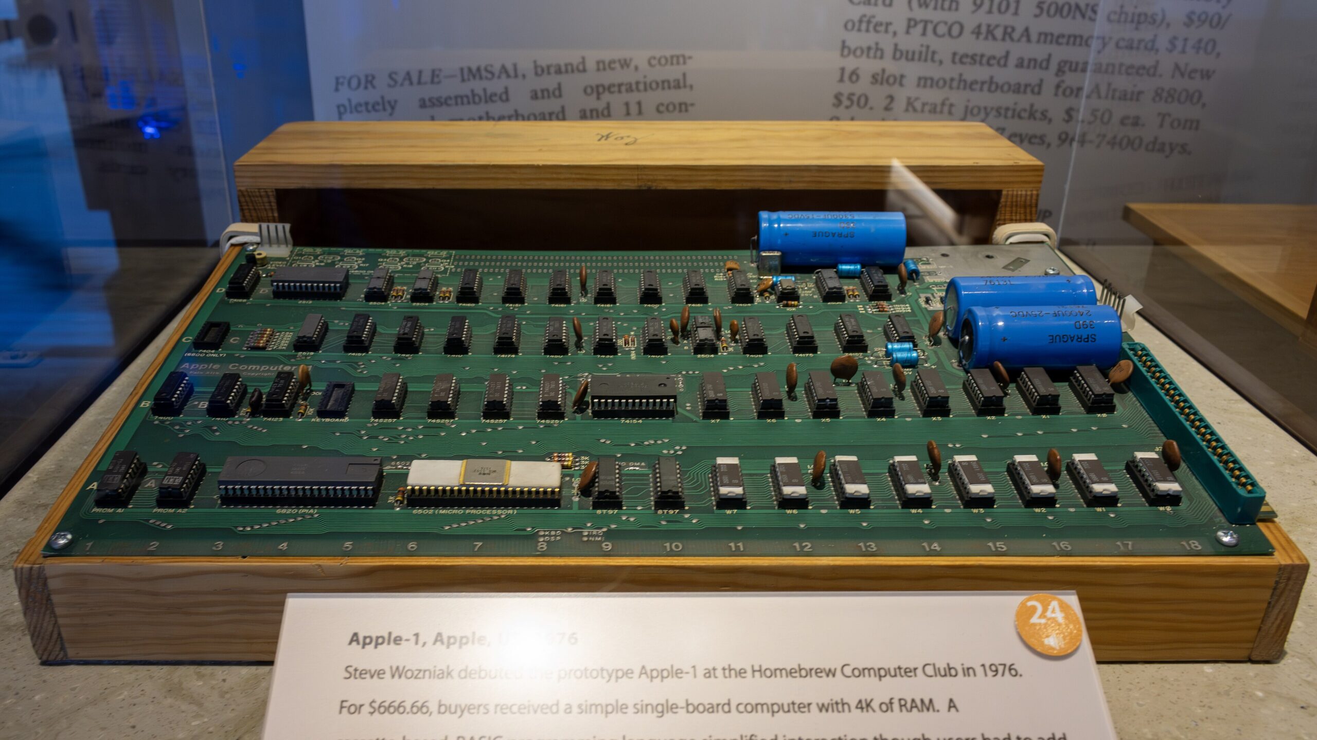 Apple-1 vystavený v muzeu
