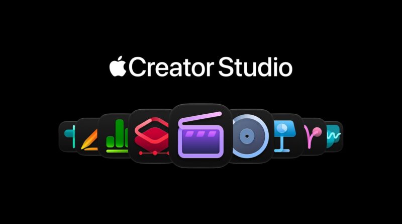 Logo Apple Creator Studio s ikonami jednotlivých aplikací