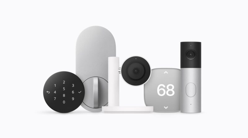 Sada chytrých doplňků Apple Home Collection, zámek, kamery, termostat a videozvonek