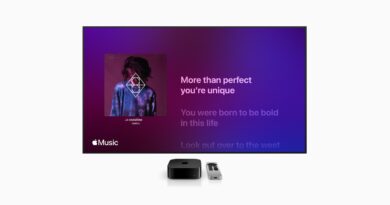 Apple Music na obrazovce televize s Apple TV