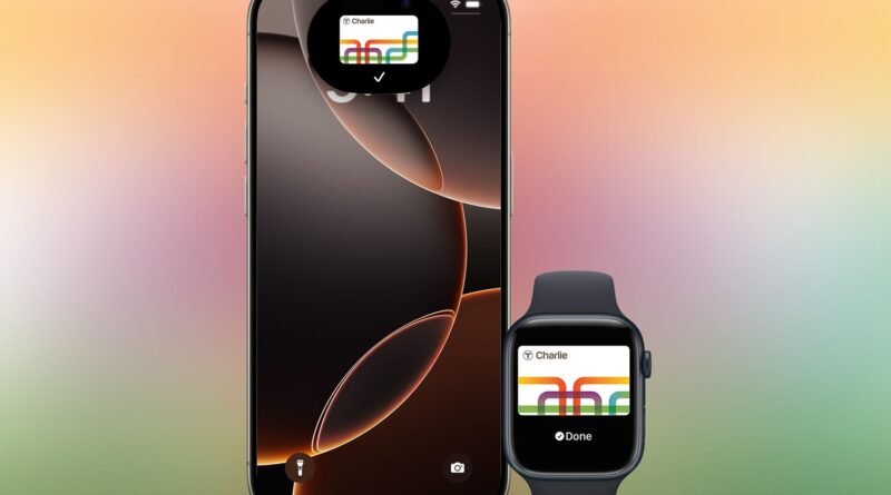 iPhone a Apple Watch s dopravní kartou CharlieCard v aplikaci Peněženka