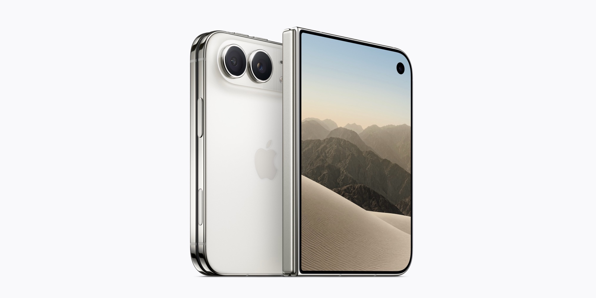 iPhone Duo v nebesky bílé barvě zepředu i zezadu