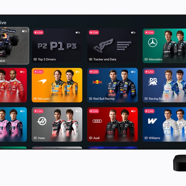 Režim Race Day Live na Apple TV