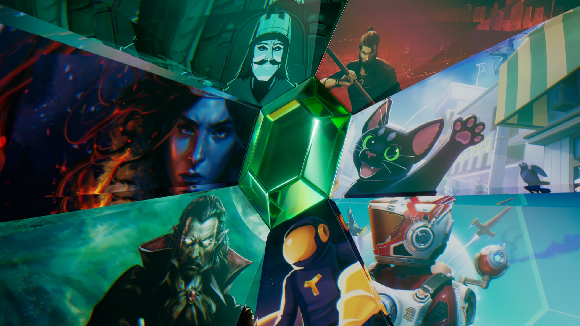 Koláž hrdinů indie her