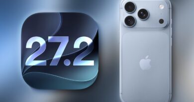 Logo iOS 27.2 vedle iPhonu