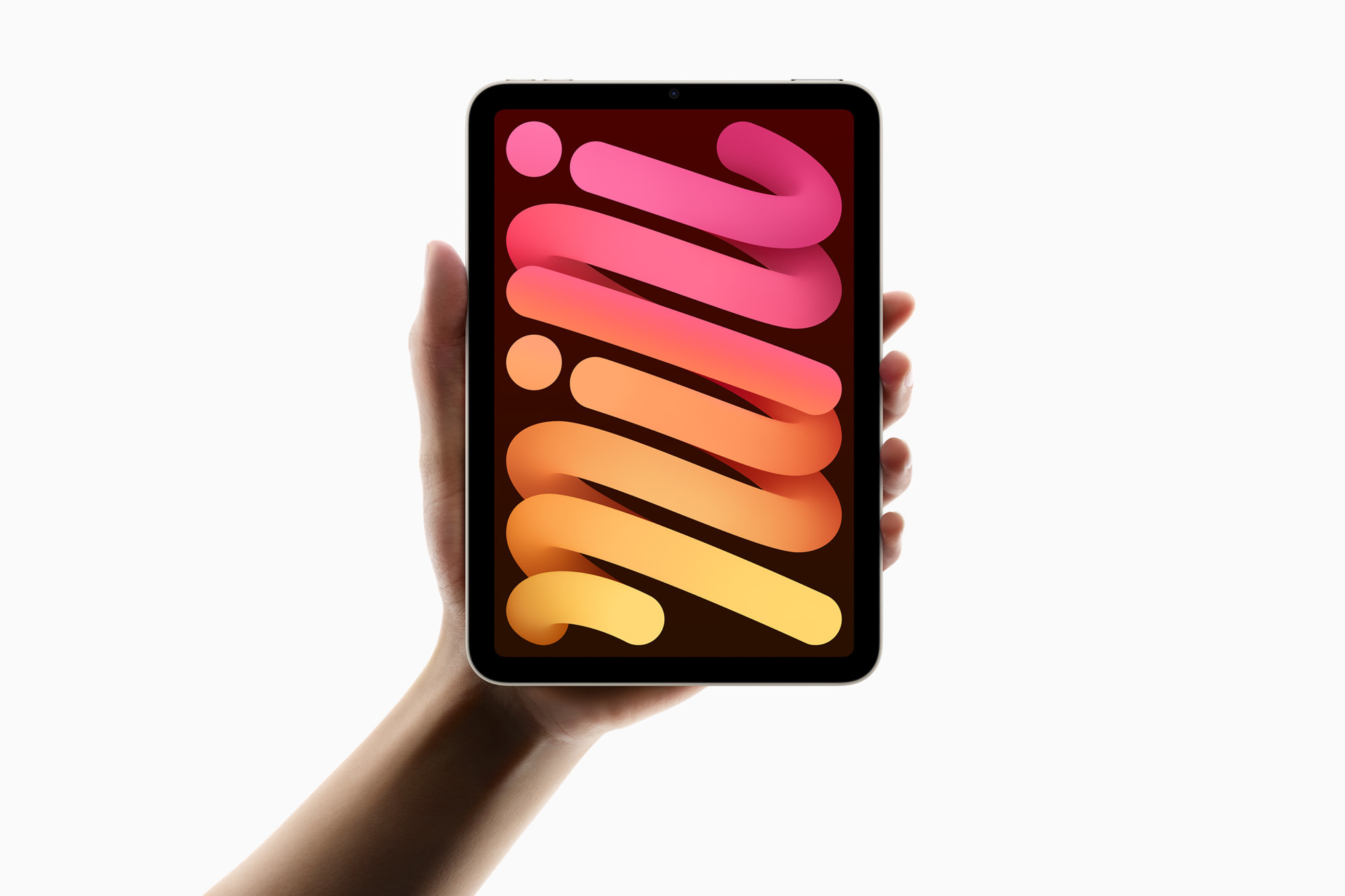 iPad mini držený v jedné ruce