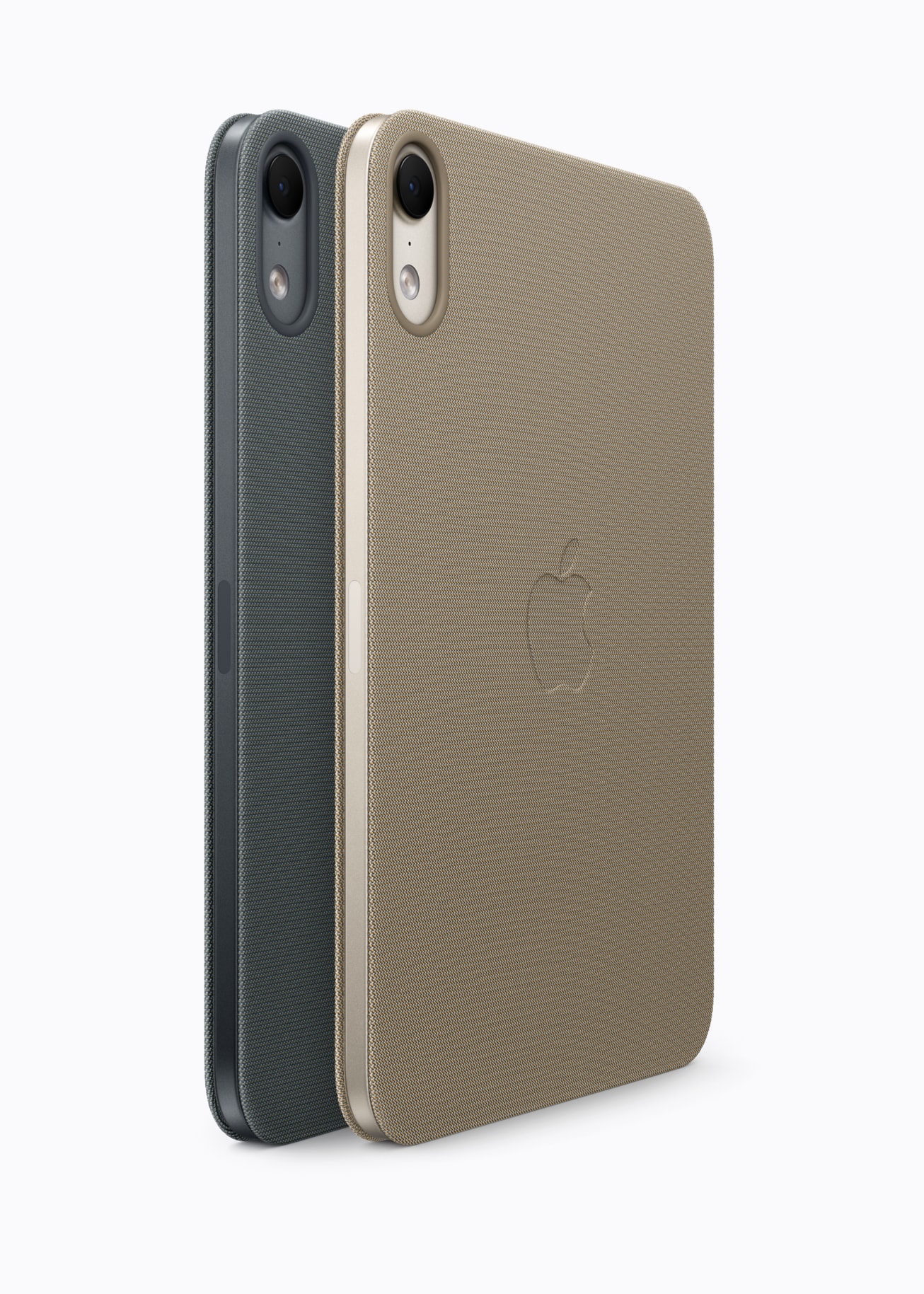 Smart Folio z látky TechWoven na iPad mini v námořnicky modré a kouřové barvě