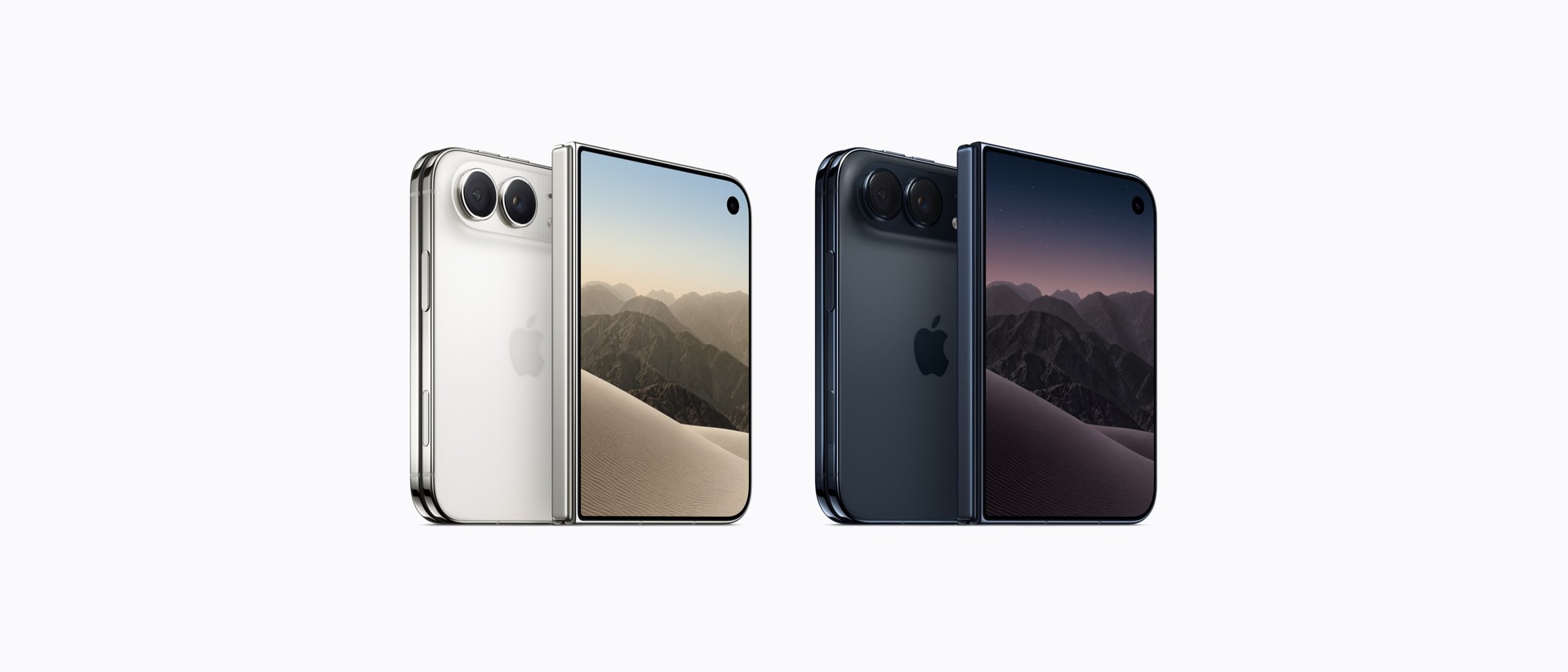 iPhone Duo v nebesky bílé a soumračně modré barvě