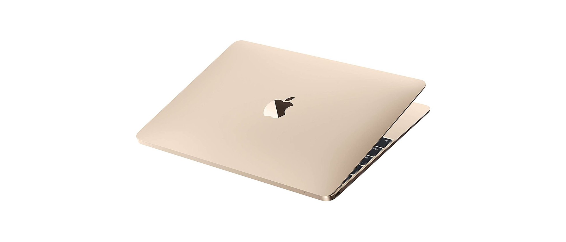 Zavřený dvanáctipalcový MacBook Retina ve zlaté barvě