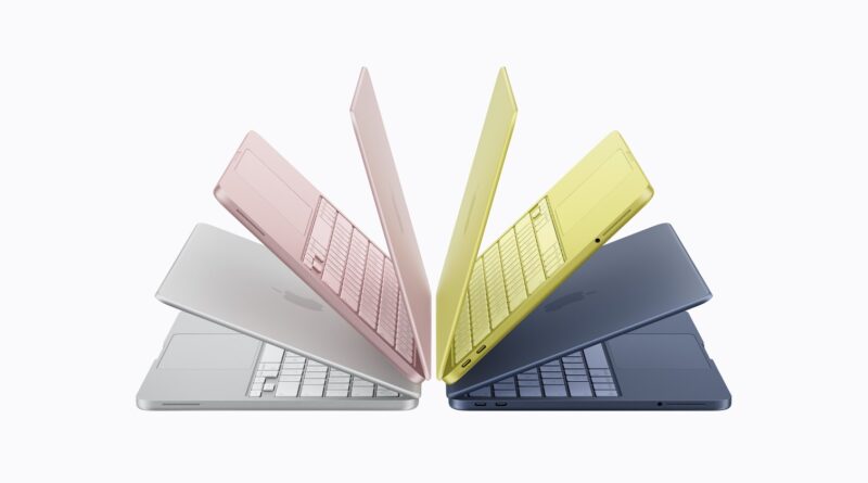 Notebooky MacBook Neo ve čtyřech barvách