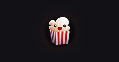 Ikona aplikace Popcorn Time na tmavém pozadí