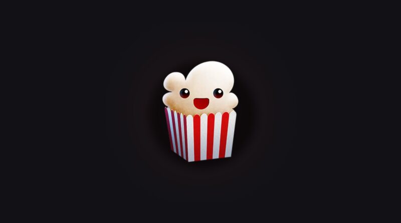 Ikona aplikace Popcorn Time na tmavém pozadí