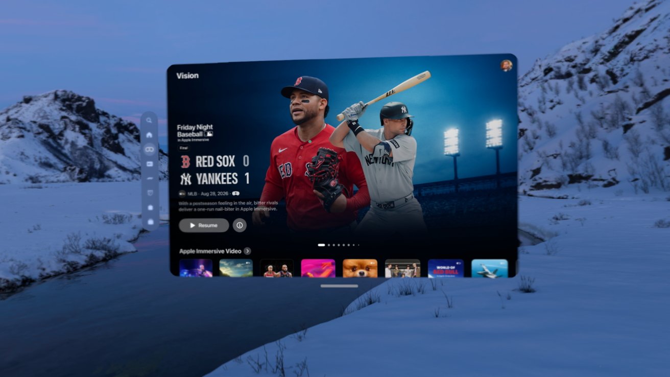 Živý přenos MLB ve visionOS 27